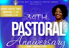 Pastoral Anniversary flyer