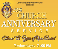 Pastoral Anniversary flyer