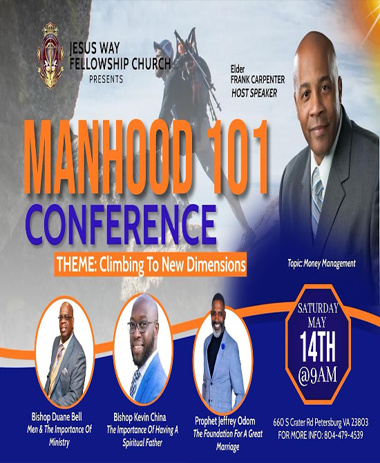 Manhood 101 Conference flyer