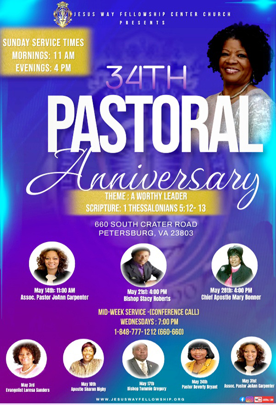 Pastoral Anniversary flyer